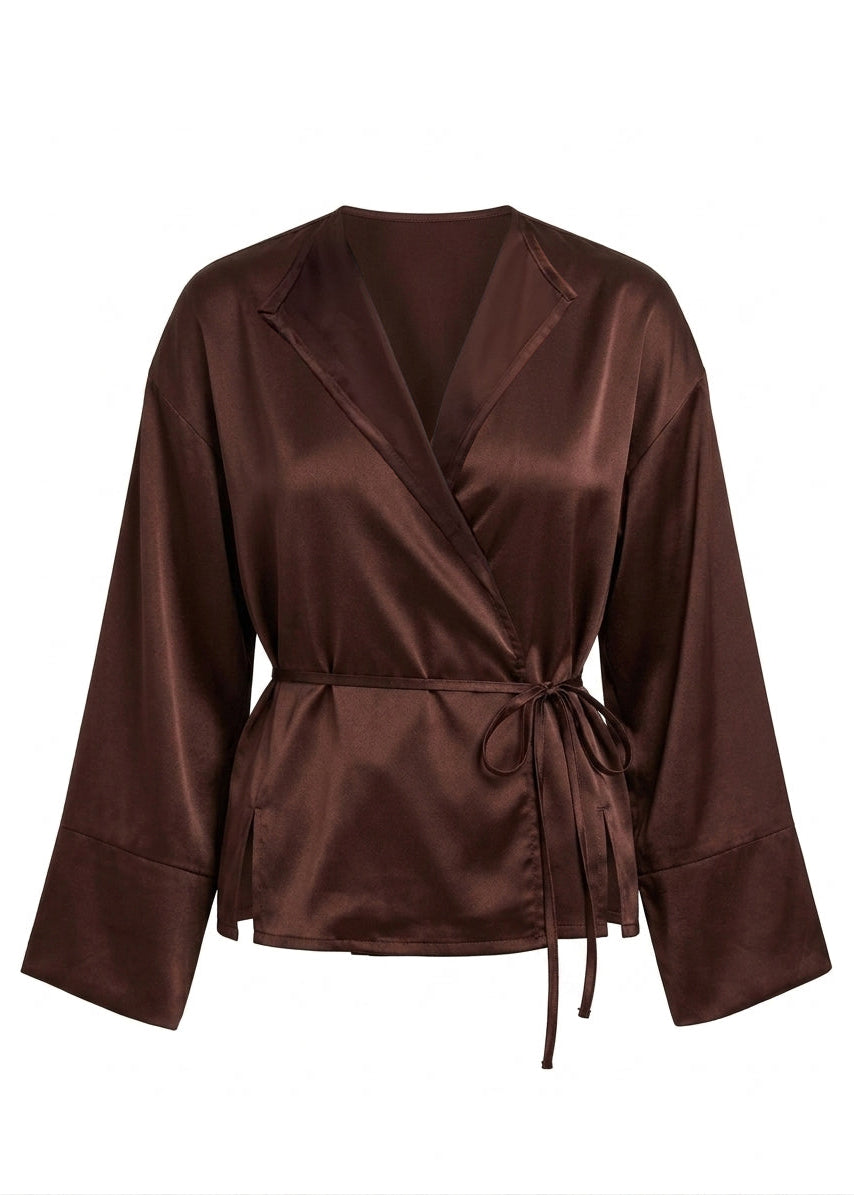The Satin Kimono Wrap