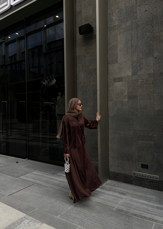 The High-Low Cut Satin Skirt