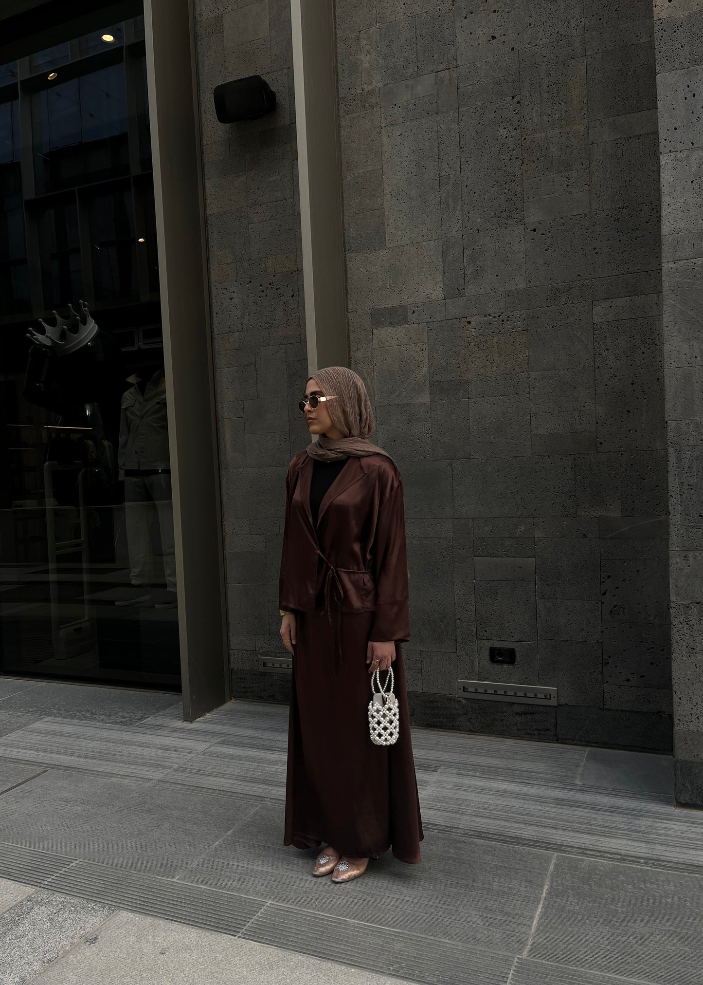 The High-Low Cut Satin Skirt