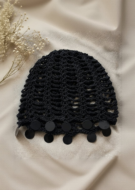 Boho Mesh Beanie with accessories