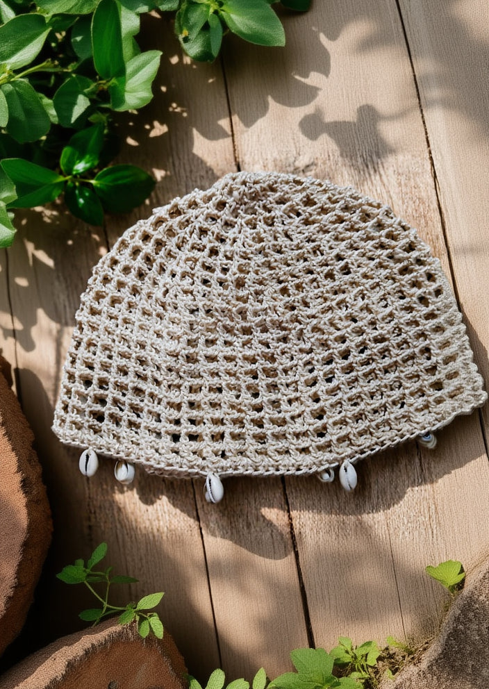 Boho Mesh Beanie with accessories